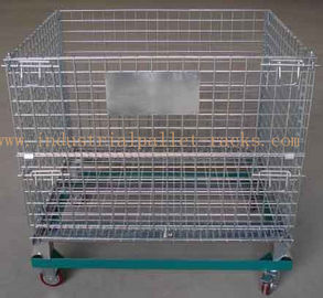 5&quot; Casters Removable Wire Mesh Container Storage Cages With Trolley Cars