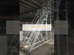 4m Height Aluminum Ladder Assembling Light Easy Moveing for Warehouse Shelving Rack Use