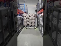 Medium and Small-Sized Space Fabric Roll Storage System with AGV Operation