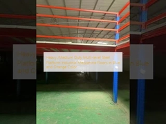 Heavy /Medium Duty Multi-level Steel Platform Industrial Mezzanine Floors in Blue and Orange Color