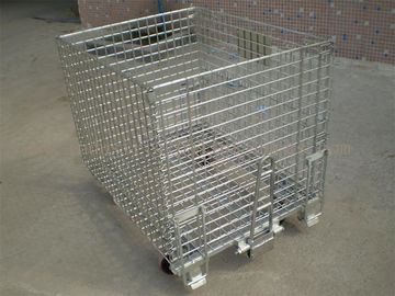 Wire Containers With Pulls In Head & End, 4 Wheels On Bottom