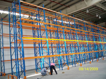 Blue and Orange Adjustable Pallet Racking