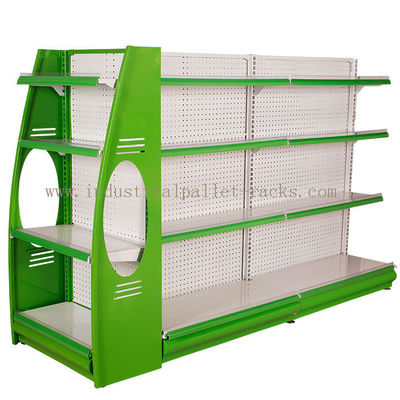 Buy Stores Supermarket Shelves Commercial Storage Rack Green / Grey / Orange / Pink / Blue online manufacture