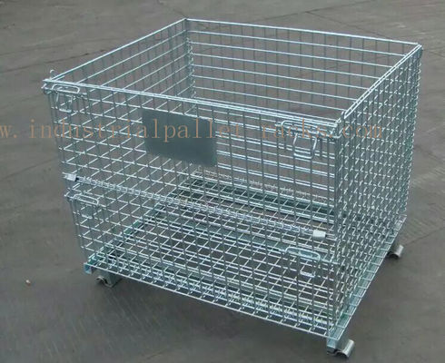 Buy 6mm Thickness Industrial Pallet Racks Steel Wire Mesh Containers Stackable online manufacture