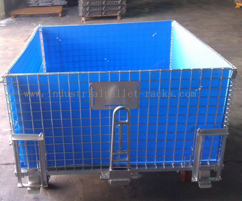 Buy 4 Side Bottom Plastic Board Steel Containers For Semi - Finished Cargo Protection online manufacture