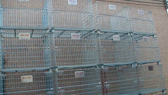 Buy Stacking 4 Tier Wire Mesh Containers Collapsible Wire Cage Without Rack System online manufacture