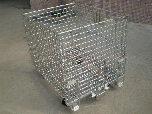 Buy Wire Containers With Pulls In Head & End, 4 Wheels On Bottom online manufacture
