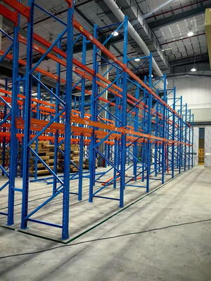 Buy Maximize warehouse space with heavy-duty pallet racking. High load capacity, adjustable design, and forklift-compatible systems online manufacture