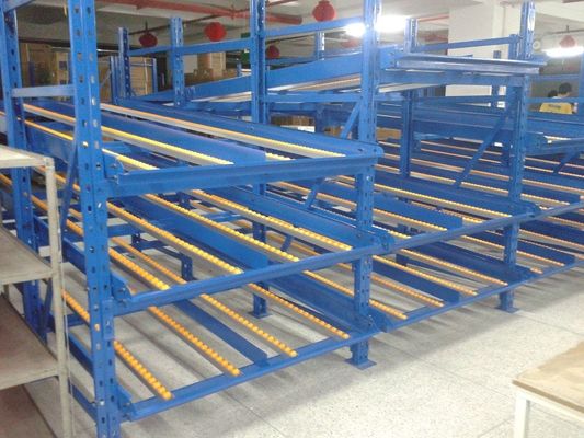 Buy 50KG material storage racks for conveyor carton , turn box piece picking gravity flow racks online manufacture