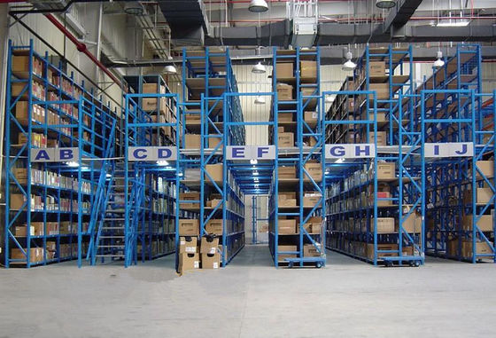 Buy 150KG - 600KG Manual operation mezzanine floors with shelves racks online manufacture