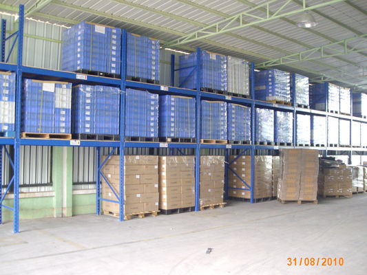 Buy Adjustable two level Warehouse Shelving Racks with forklift moving , 5000KG online manufacture
