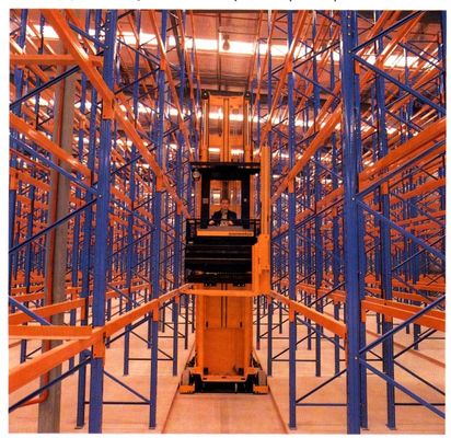 Buy Blue / Orange Forklift Movement Very Narrow Aisle Racking System , 1800mm To 2200mm online manufacture