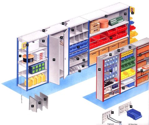 Buy Industrial Small Parts Storage Light Duty Shelving With Galvanized Finished online manufacture