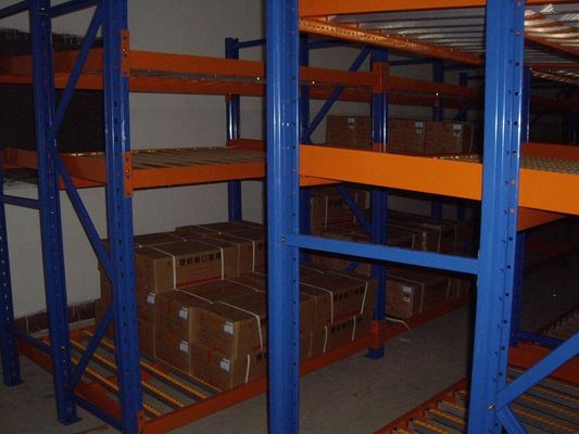 Buy galvanized selective Carton flow rack , Long span gravity flow shelving online manufacture