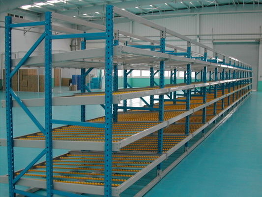 Buy Durable customized Carton flow rack , aluminum alloy roller storage racking system online manufacture
