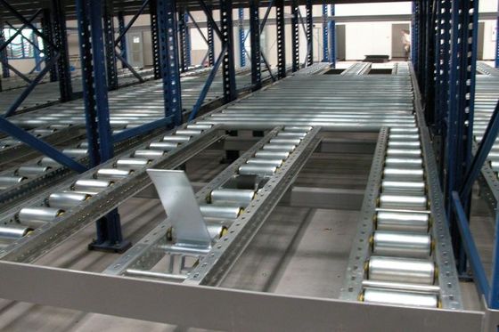 Buy 1000kg Logistic distribution central gravity flow racks with roller track , customized online manufacture