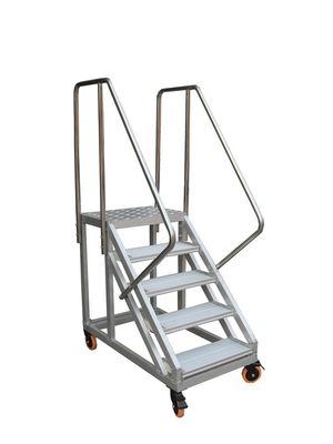 Buy 1m - 2m grey guardrail high climbing ladder with powder coating finished online manufacture