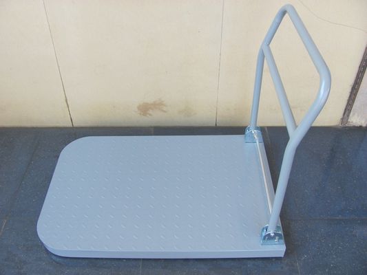 Buy 150kg / 300kg foldable steel trolley warehouse equipments with handrail online manufacture