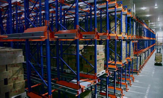 Buy Pallet Shuttle Racking System , High-Density Automated Storage Solution for Maximum Warehouse Capacity online manufacture