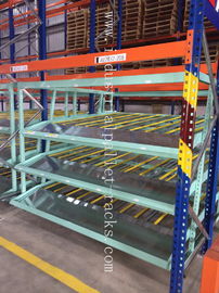 Warehouse System Carton Flow Rack  Metal Live Picking Storage For Manual Gravity