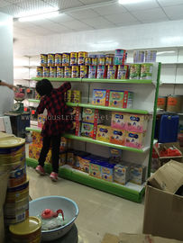 Multi Colors Retail Display Stands Height 53" / 61" / 69" / 77" Metal Material Storage Racks