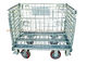 5" Casters Removable Wire Mesh Container Storage Cages With Trolley Cars