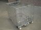 50mm * 50mm Wire Mesh Containers 4 Wheels Folding Wire Containers With Pulls
