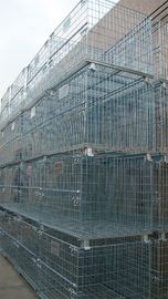 Stacking 4 Tier Wire Mesh Containers Collapsible Wire Cage Without Rack System