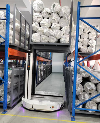 Customizable Fabric Roll Storage System with Forklift or AGV Operation for Medium and Small-Sized Warehouse Space
