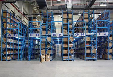 150KG - 600KG Manual operation mezzanine floors with shelves racks