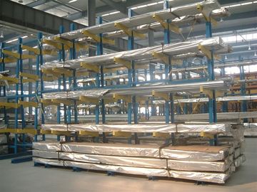 Durable blue powder coating Cantilever Racking Systems for long material