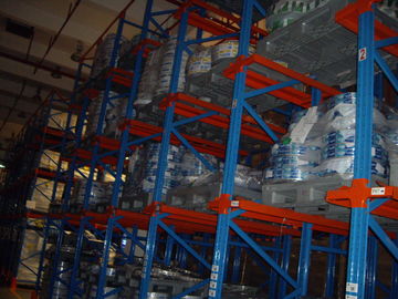 Drive In / Through Industrial Pallet Racks , Cold Room Warehouse Pallet Shelving