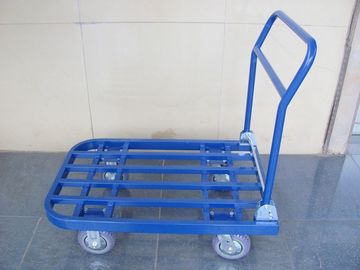 steel tube foldable trolley warehouse equipments for Supermarket , Factory