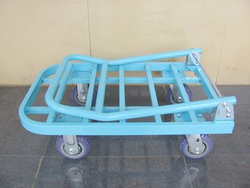 steel tube foldable trolley warehouse equipments for Supermarket , Factory