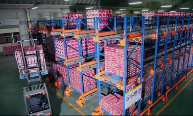 FIFO / FILO Basis System Industrial Pallet Racks , Heavy Duty Pallet / Radio Shuttle Racking