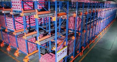 FIFO / FILO Basis System Industrial Pallet Racks , Heavy Duty Pallet / Radio Shuttle Racking