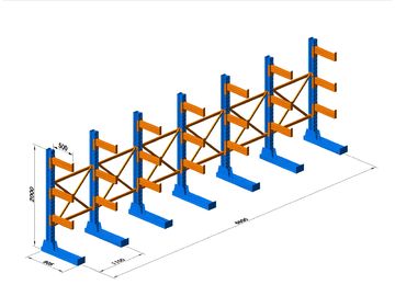 Single Side Cantilever Heavy Duty Pallet Rack Good Stock Board / Long Aluminum