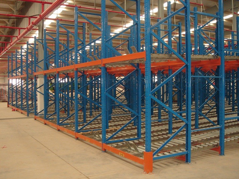 Industrial steel structure gravity flow racking for warehouse storage ...